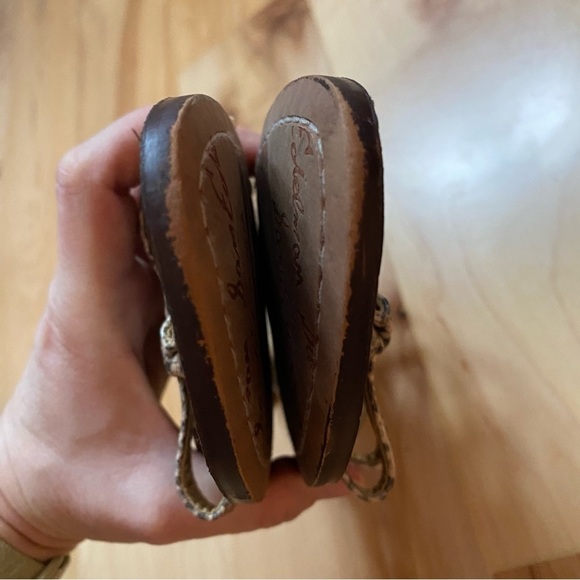 Sam Edelman Hamilton Snakeskin Print Cage Strappy Sandals - Picture 6 of 9